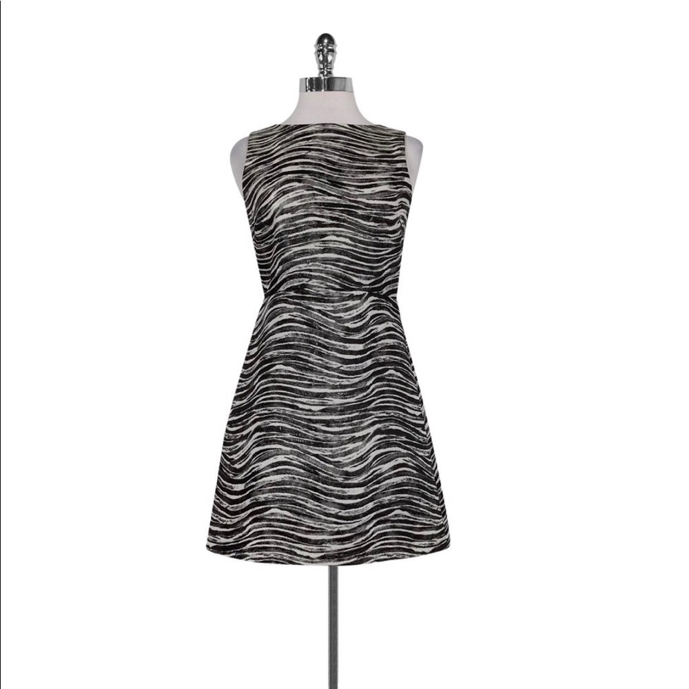 Alice & Olivia Black & White Striped Dress